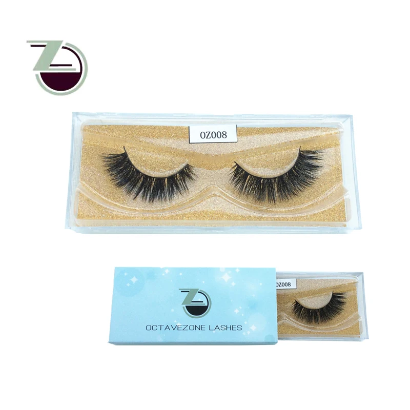

Flexible Real Mink Eyelashes OZ008 False 3d Mink Eyelash Fancy Packaging Box For Eye Lash, Natural black