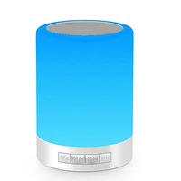 

wireless blue tooth waterproof night light speakers with usb Touch Bedside Lamp,Smart Lamp With Speaker