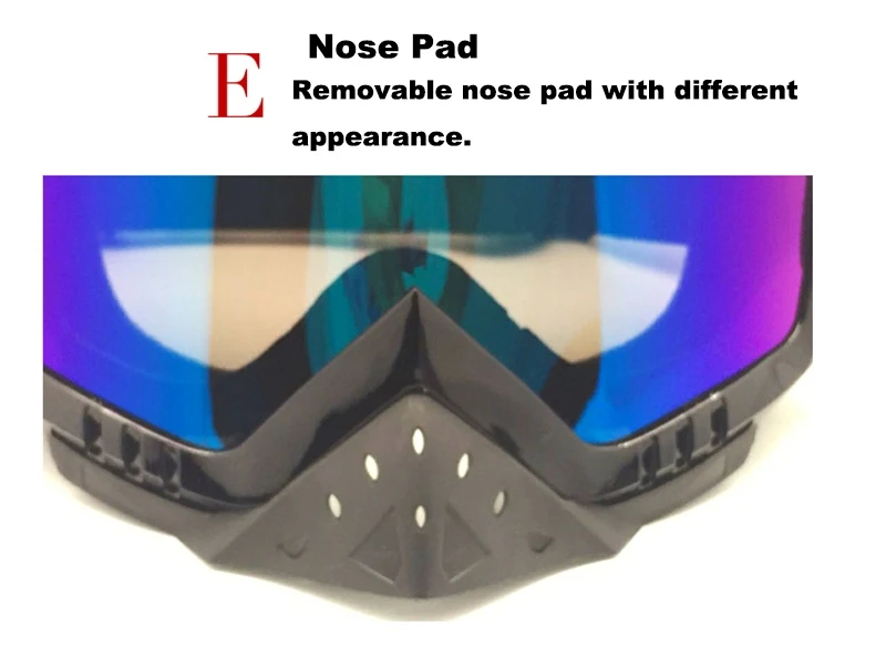 Excellent Custom Durable Use Snow Ski Goggles With Nose Guard For Sale