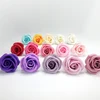 50PCS/Lot Colorful Rose Soap Flower 4-Layer Hand Carved Soap Flowers For Wedding or Promotion