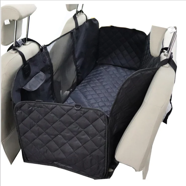 

600D Waterproof Scratch Proof Pet Dog Puppy Cat Car Seat Cover Travel Hammock Mat with Side Flaps, Black