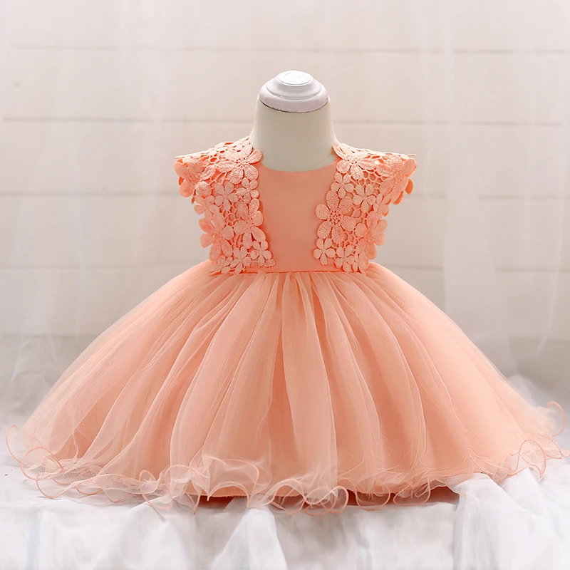 

New Arrival Frock Design For Baby Girl Fancy Kids Baptism Dress L1838XZ