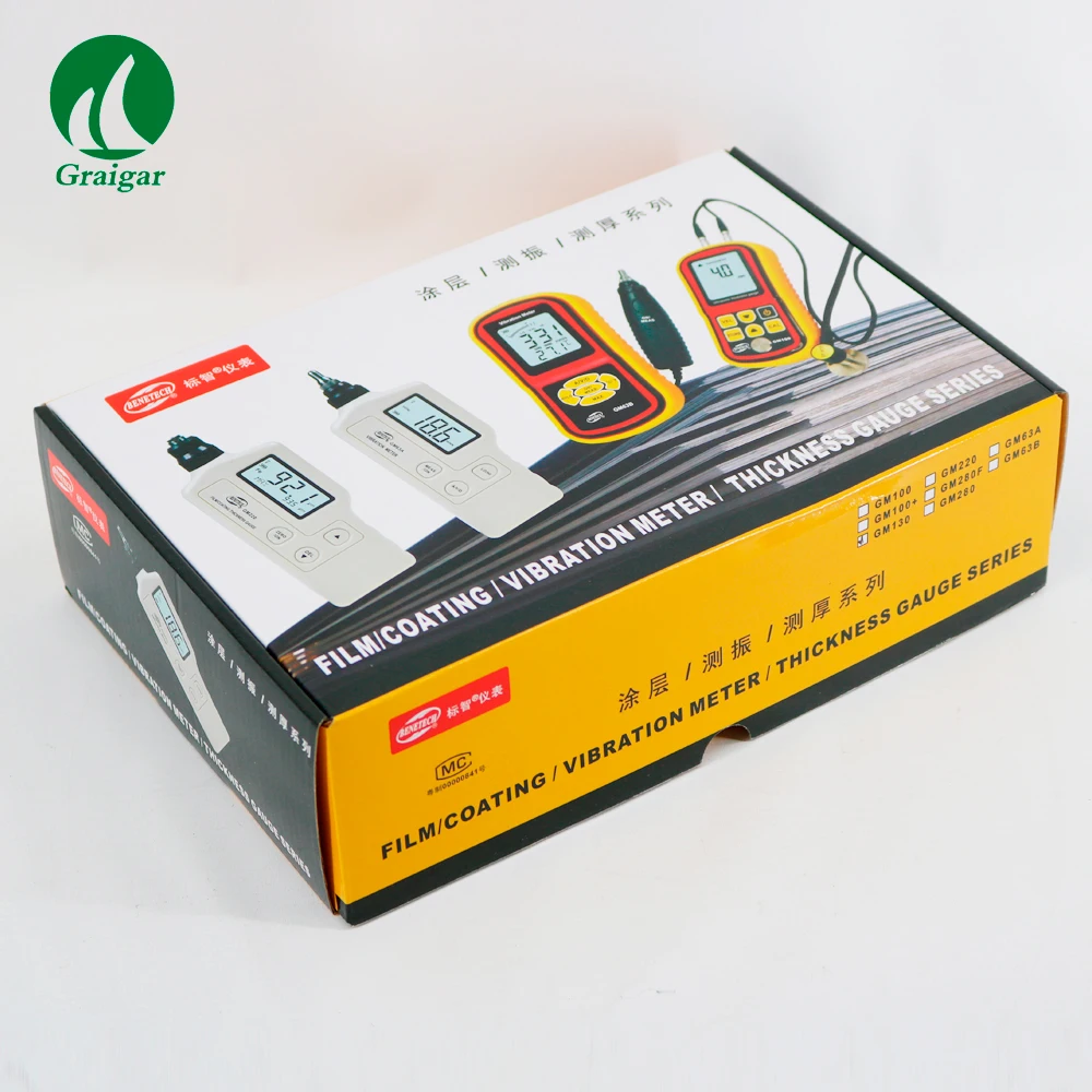 Gm130 Digital Ultrasonic Thickness Gauge Tester Steel Thickness Tester
