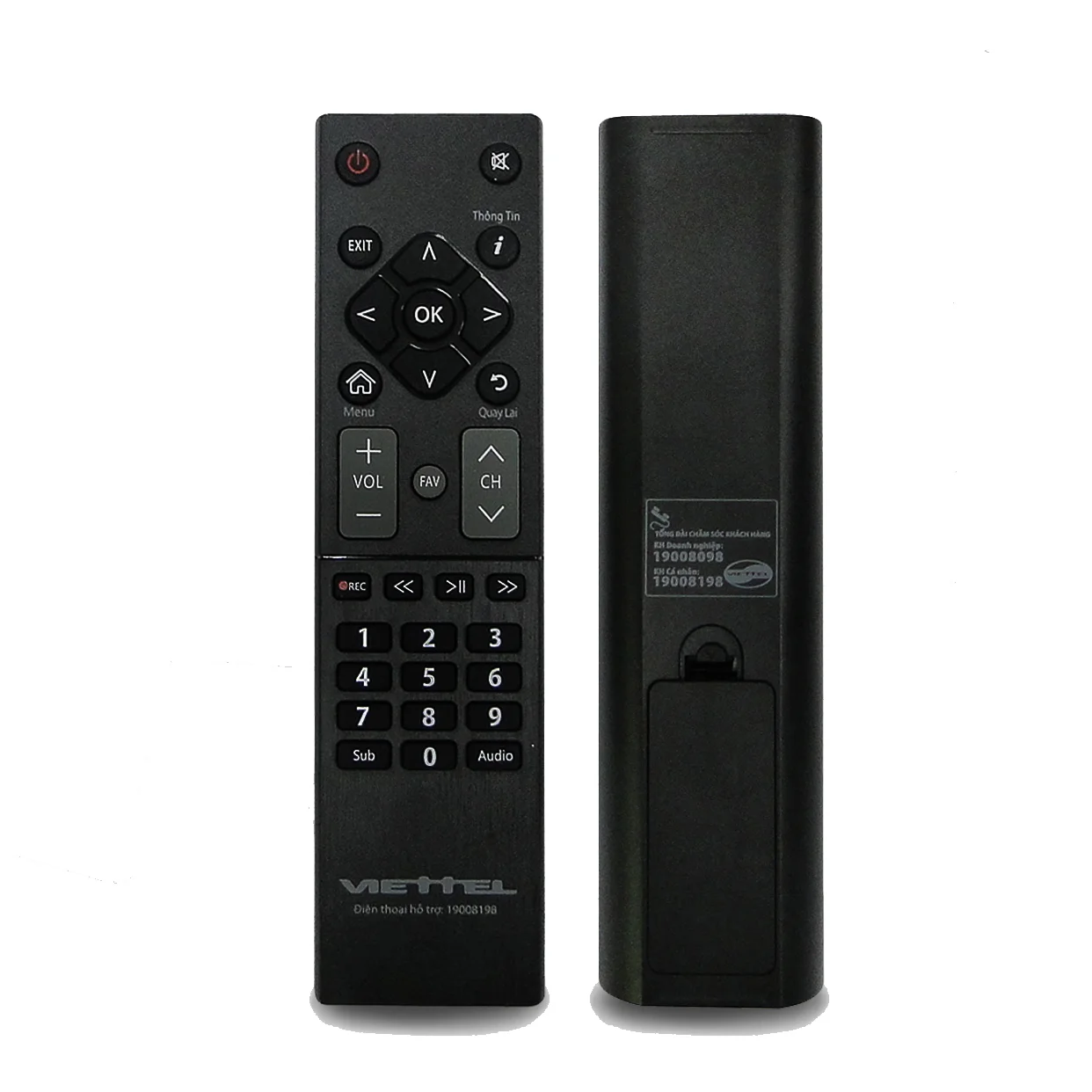 Customized Set Top Box Remote Control In Black With Ir Remote Control