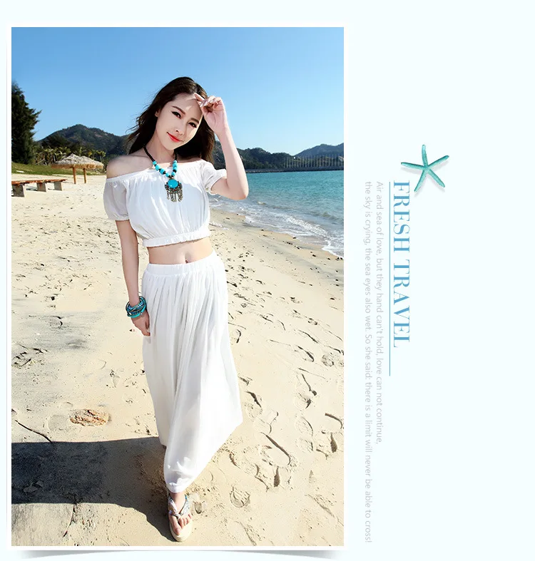 white beach dress off shoulder