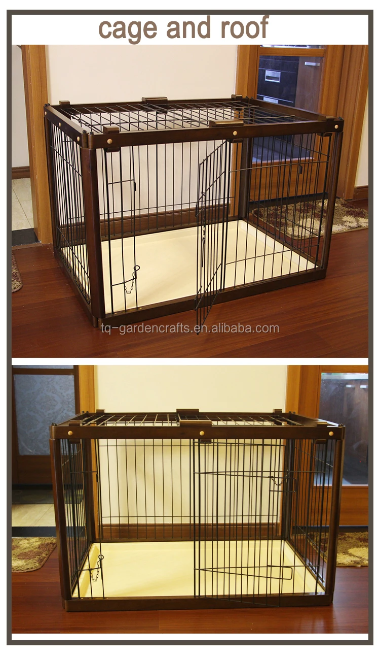 wooden dog cage