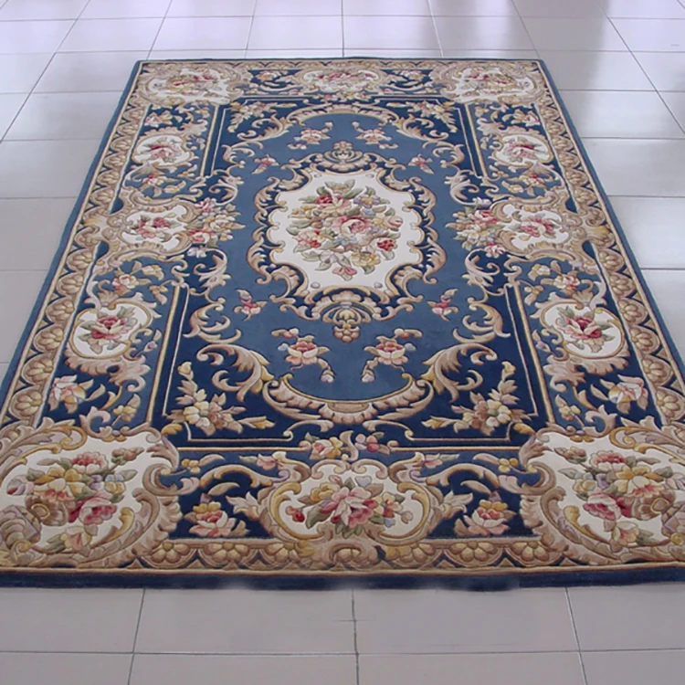 Merika Luxury Chinese Carved Wool Customized Pattern And Size Living Room Handmade Rug