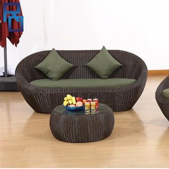 Customized Garden Furniture Patio Rattan Sofa With Coffee Table - Buy