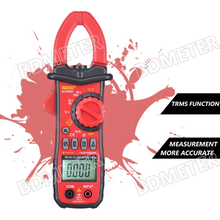 AC DC current tongs amperimetro Clamp Meter diagnostic-tool escapamento Digital pinza amperimetrica UA2008D