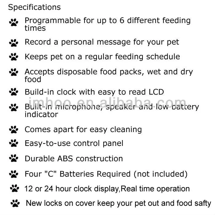 6 Meal Lcd Automatic Pet Feederautomatic Pet Feeder Instructions