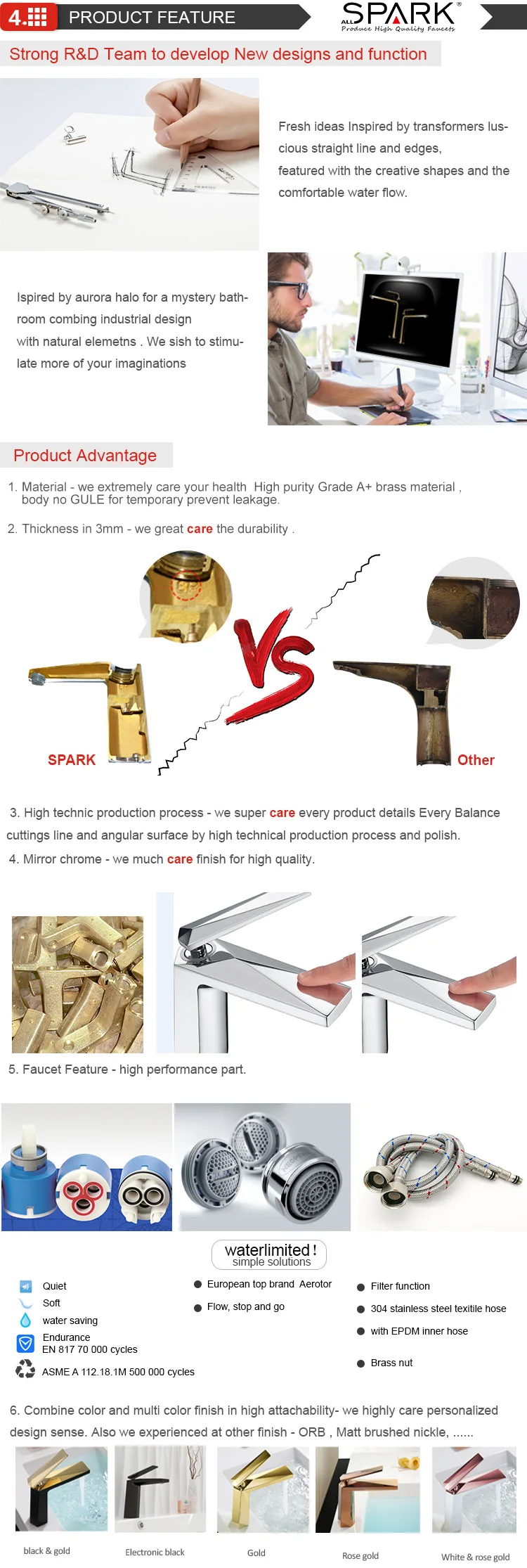 Wall mounted square design brass cold water bib tap  for bathroom