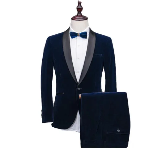 

Chinese latest design custom men's two-piece costumes business casual wedding dress suit, Customized color