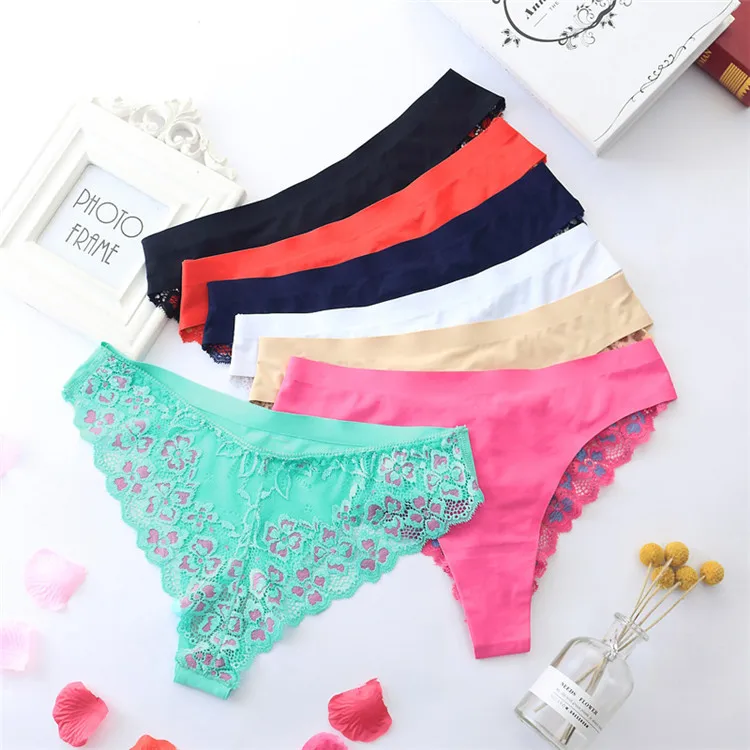 Seamless Women Lingerie Panties Briefs Lace Underwear Sexy Daily Adult ...