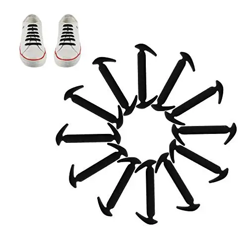 

Durable Fashion No Tie Slip Kids Silicone Elastic Shoelaces, Multi color
