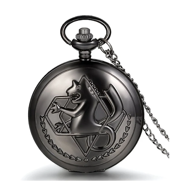 

Animation anime pocket watch Fullmetal Alchemist Edward Pocket watch silver, black, bronze,Factory Direct Sale!
