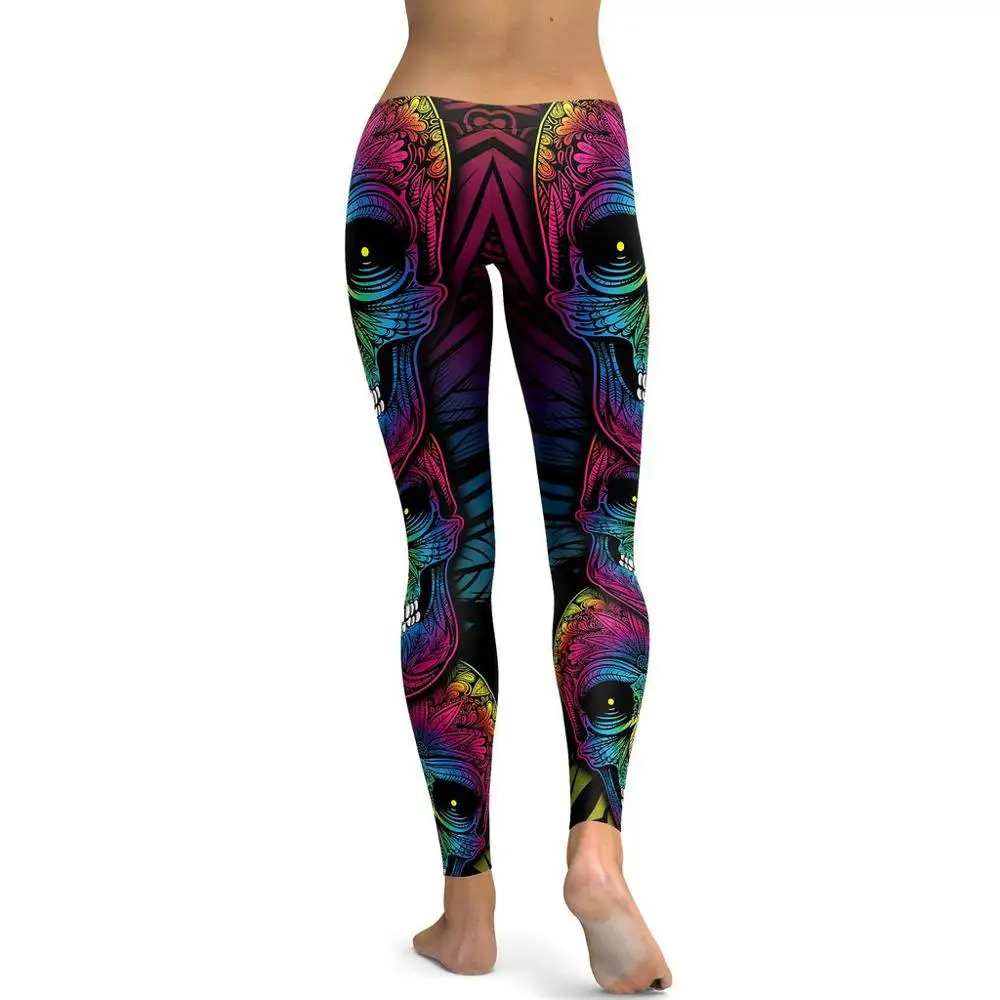 
5463 Color Sheep digital printed leggings S-4XL women shinny legging 