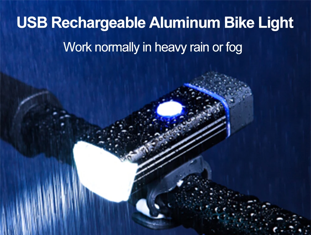 200 lumens Aluminum Alloy USB Rechargeable LED Bike Front Light factory