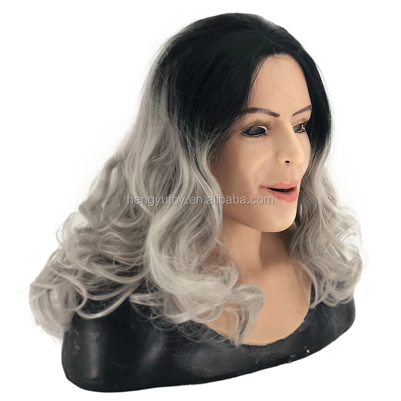 Realistic Crossdresser Makeup Silicone Female Face Mask For Man