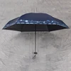New model ultra light 5 folding rain umbrella with metal ribs and stick