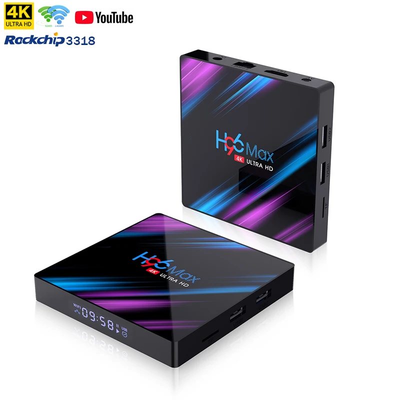 2019 Factory of H96 MAX RK3318 TV Box 4G/32GB Set Top Box Android 9.0 WiFi 2.4G/5G Android box