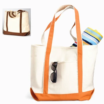 Whole Heavy Duty Canvas Tote Bag With Outside Pockets