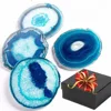 Wine Tea Decoration Ornaments irregular Quartz Crystal Coaster random color Agate Slice