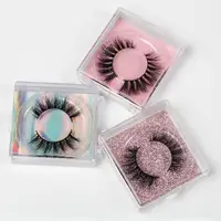 

Wholesale 3D Mink Eyelashes Natural Long False Eyelashes 3-color cardboard customization Fake Lashes
