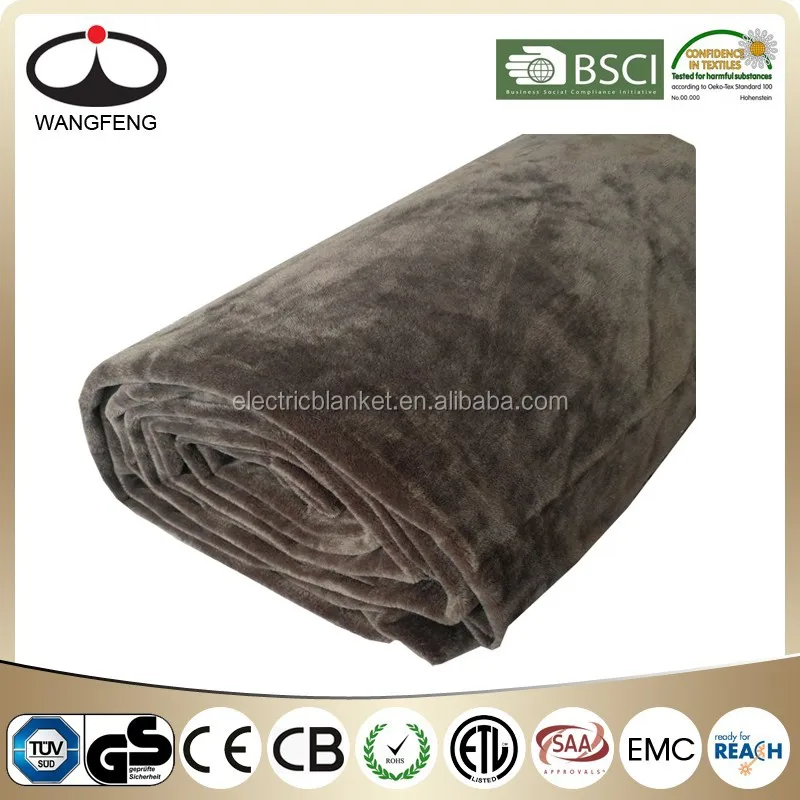 Oem Custom Heated Blanket Leopard Printed Electric Blanket Fleece