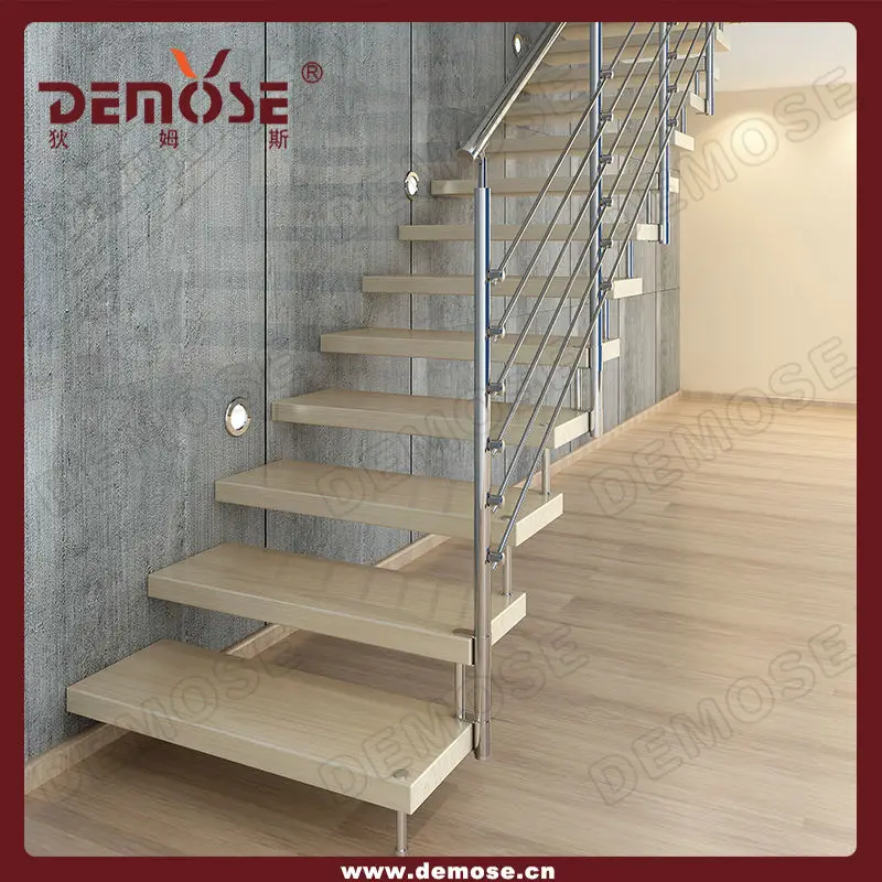 Wall Mounted Straight Stair - Buy Side Wall Stair,modern Indoor 