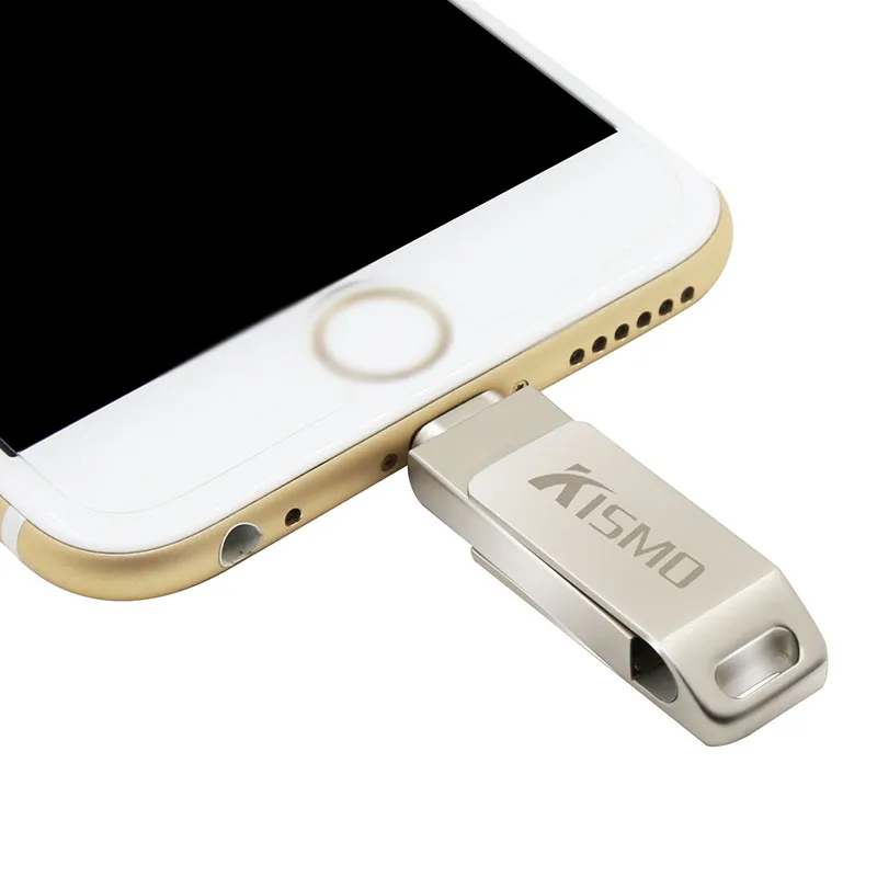 

Kismo Custom USB Flash Drive Smartphone Metal U Disk OTG Flash Drive For iPhone X 8 7 6 Plus 6S 5S 5C iPad Pen Drive