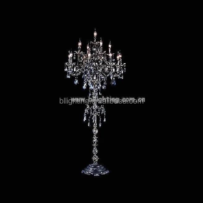 Traditional luxury Crystal Chandelier led floor lamp