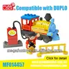 FUNLOCK 9pcs Battery Operated Gas Station Train Block Set Wholesale Educational Toy