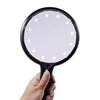 ABS natural lighting Nail bracket Round foldable hand led compact makeup mirror
