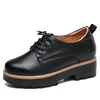 Spring 2018 New Cow Leather Upper PU Lining Platform Casual Shoes PU Sole