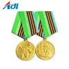Wholesale cheap custom 3D military gold round souvenir metal medal with ribbon