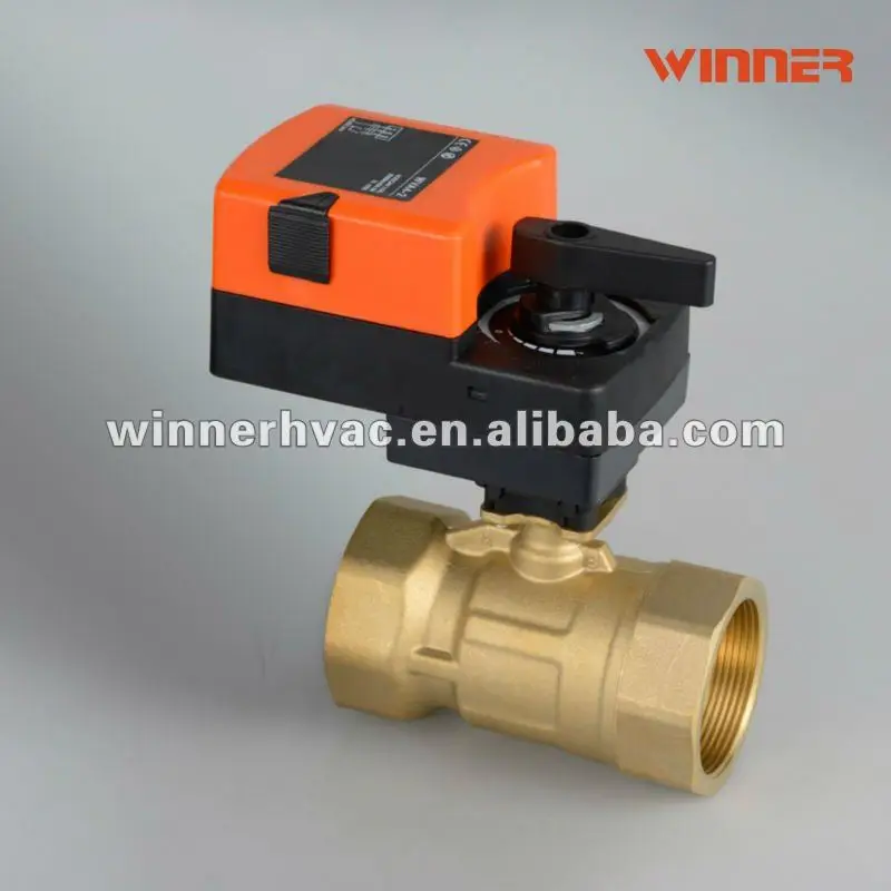 24vac/dc 3 Way Dn50 Electric Water Flow Control Ball Valve For Heating