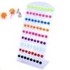 Factory Wholesale 36 pairs Set Mixed Colors Iron Needle Hand Made Soft Silicone Rose Flower Fancy Stud Earrings