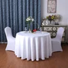 Cheap price new design modern white polyester cotton round wedding table cloth