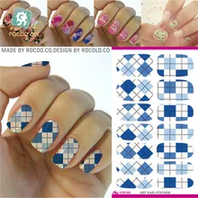 K5617 Water Transfer Foils Nail Art Sticker Colored Love Heart Design Manicure Wraps Decor Decals Minx