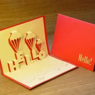 Ongekend Hello Popup Card. 3d Card,Nice Card - Buy 3d Card Product on XZ-93