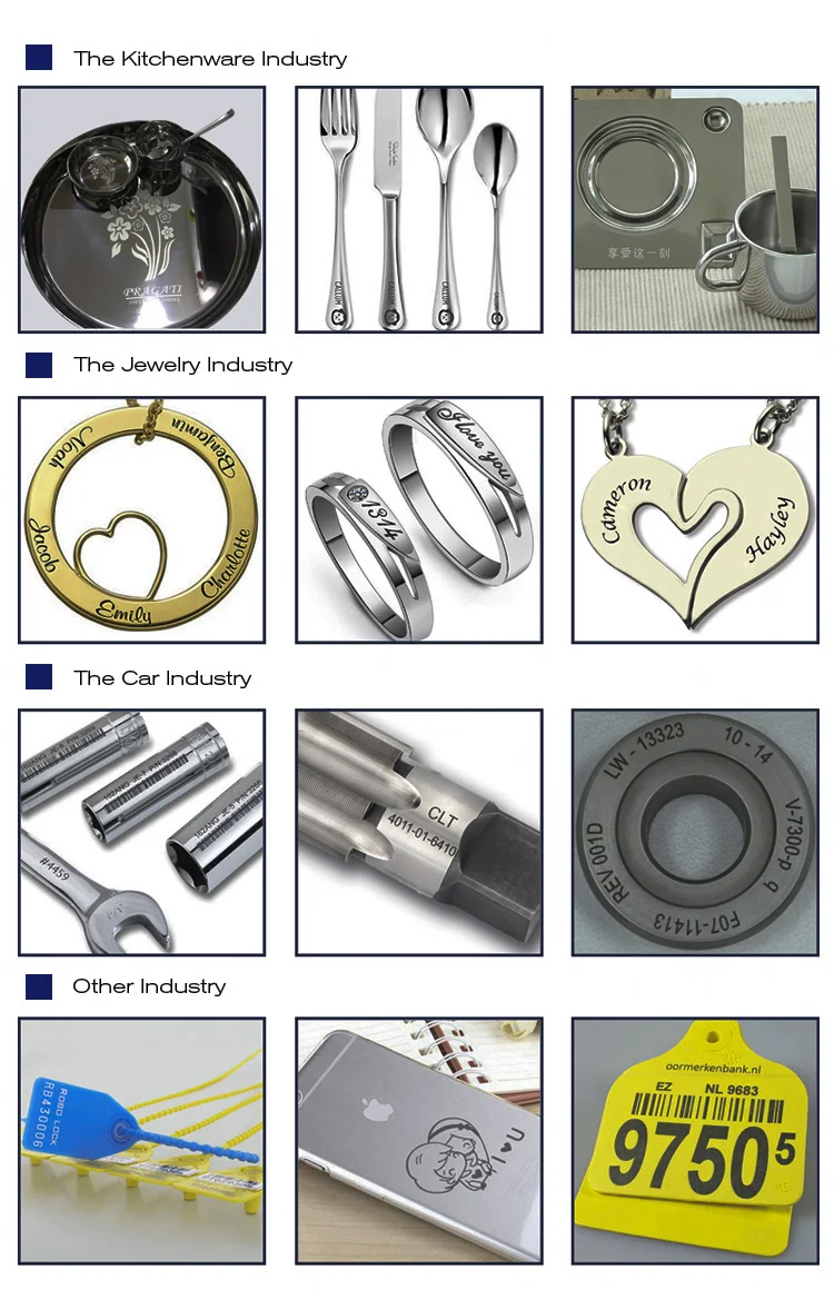 10W 20W Jewelry Gold Ring 3D Metal Fiber Laser Marking Machine Price for Sale