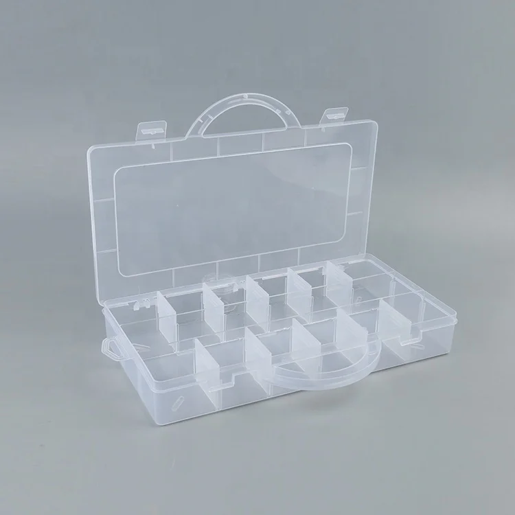 

Best quality low price detachable partition 13 grid plastic tool storage box