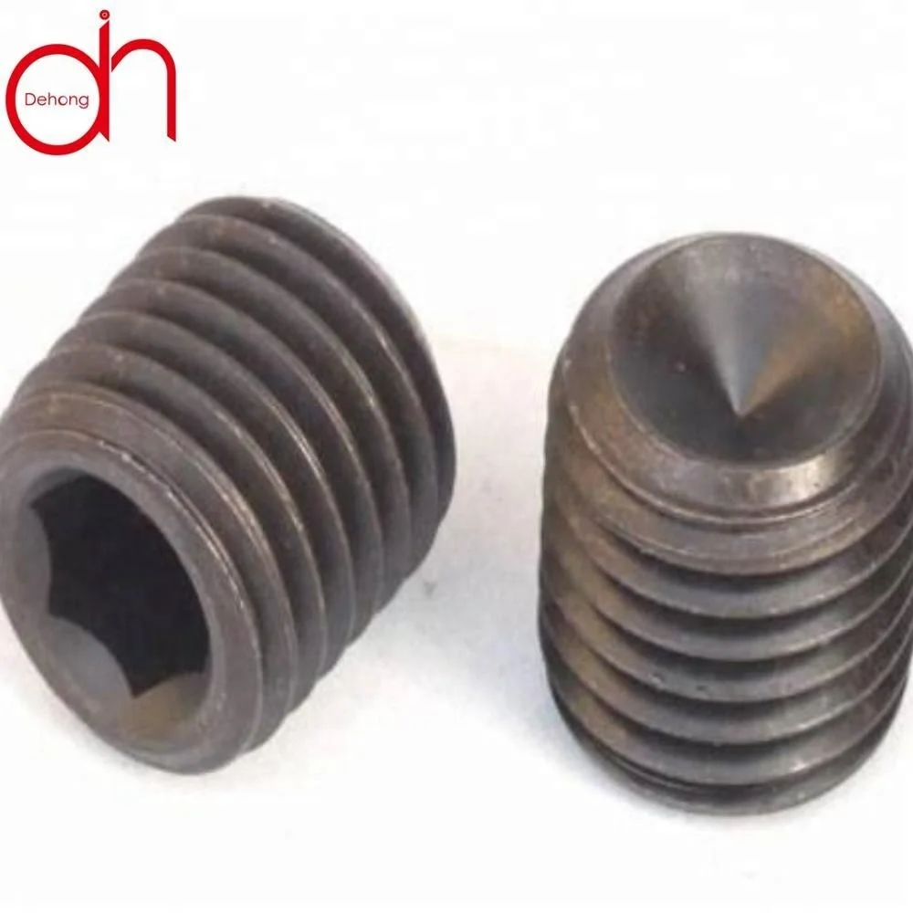 
Hot sale DIN 916 hex socket with cone point stainless steel set screws for heavy industry 