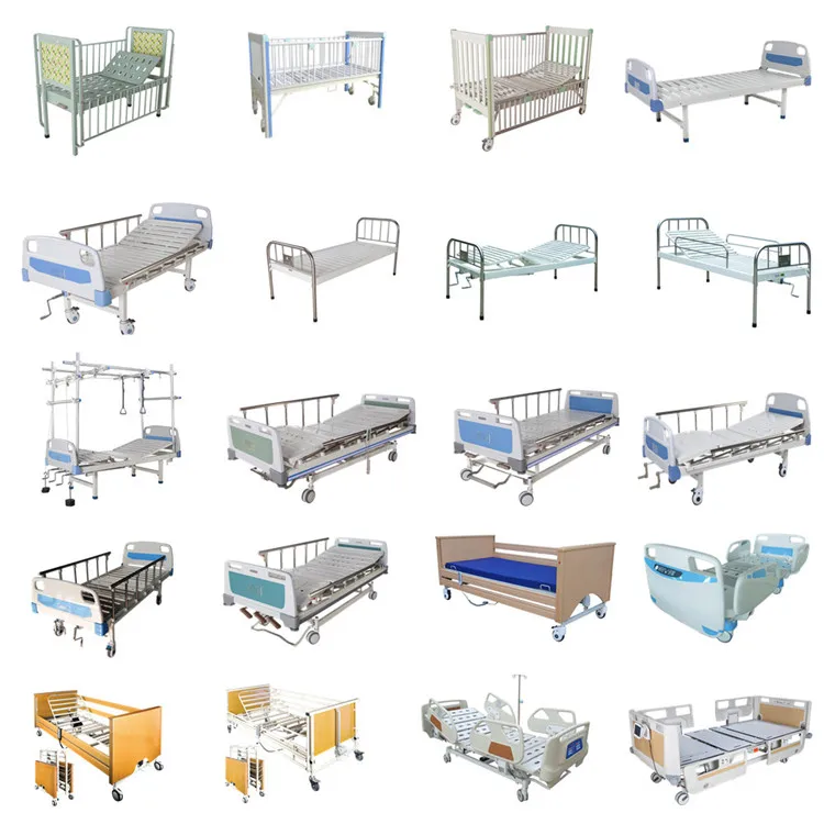 Hot sales ABS one manual nursing bed single crank hospital flower bed