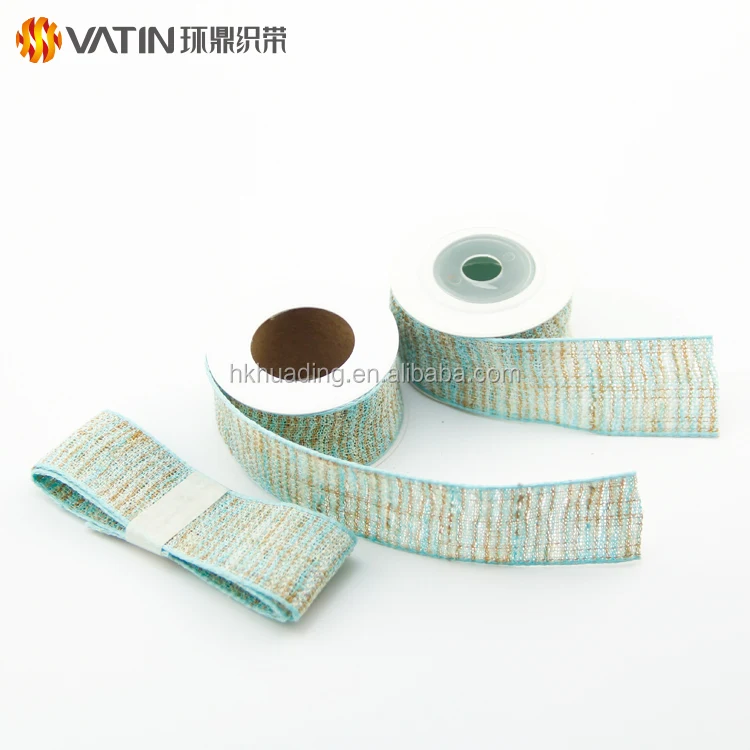 Wholesale Custom Assorted Wired Christmas Natural 1 Inch 25mm Decorative Burlap Ribbon