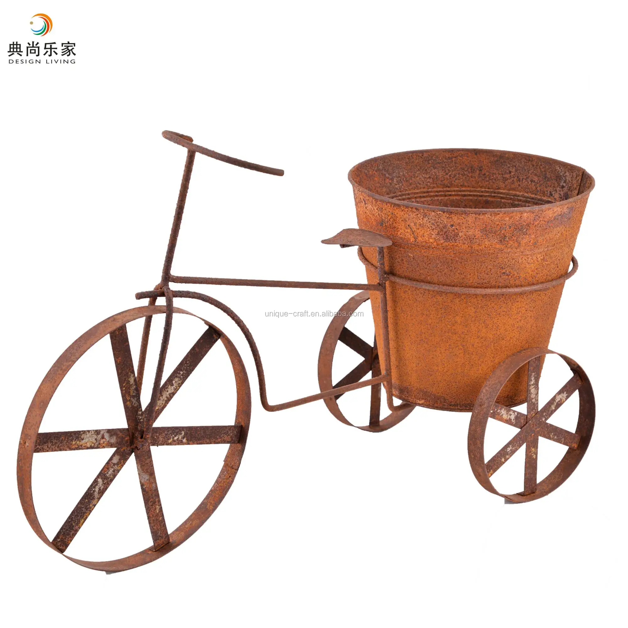 Antique Decorative Metal Bicycle Flower Pots Wholesale Perfect for Wedding Table Centerpiece