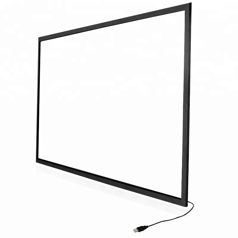 

IR Infrared multi touch screen frame panel overlay kit with good price with USB interface 32'' 40'' 42'' 60'' 65'' 80, Black