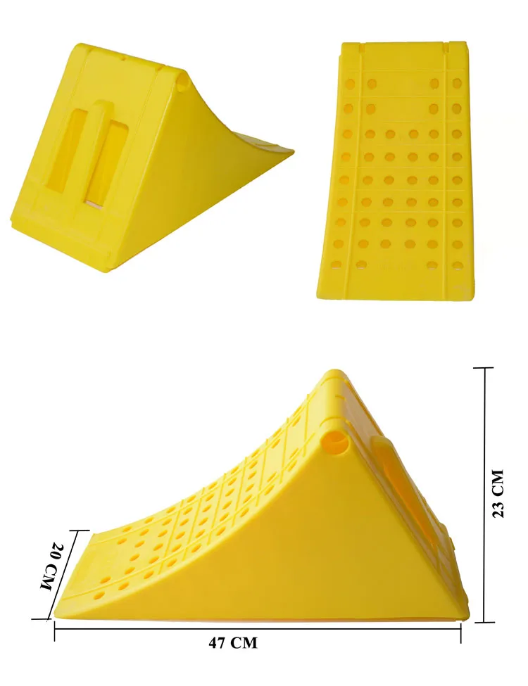 Calço de roda de plástico amarelo para o pneu do caminhão| Alibaba.com