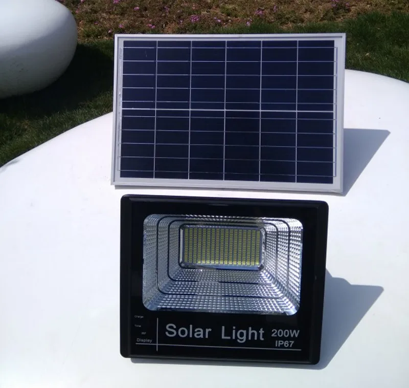 
60w 50w Outdoor Panel Rechargeable Security Sensor Solar Led Flood Light 