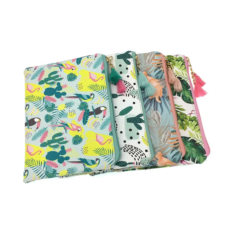 

Cosmetic Pu Leather Zipper Make Up Pouch, As photo